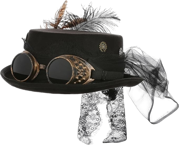 KarneLux Women's Steampunk Top Hat
