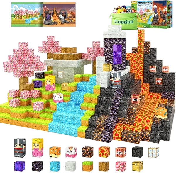 Magnetic Blocks Build Mine Magic Portal Set